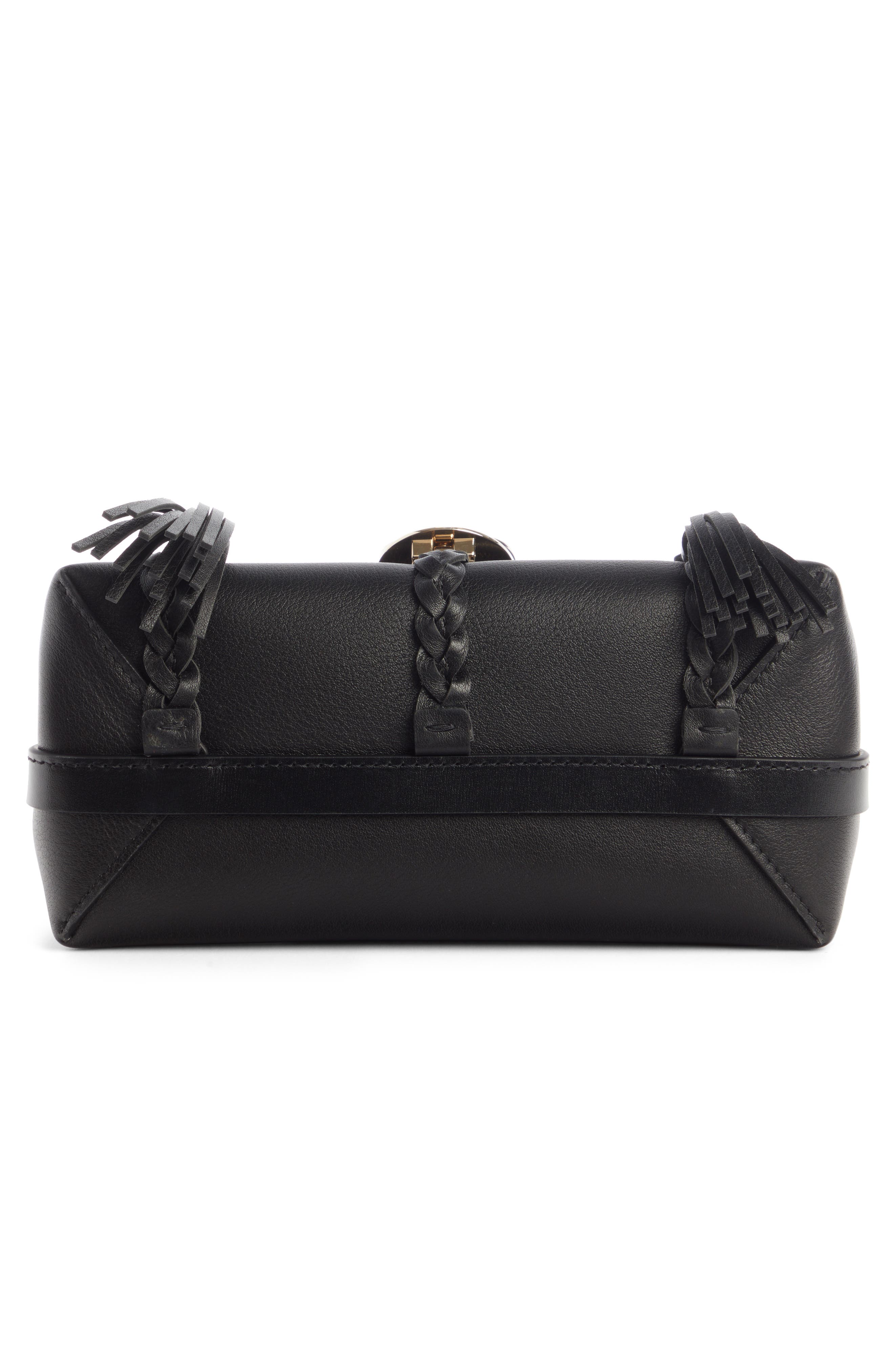 Chloé Mini Penelope Leather Crossbody Satchel, Alternate, color, 
