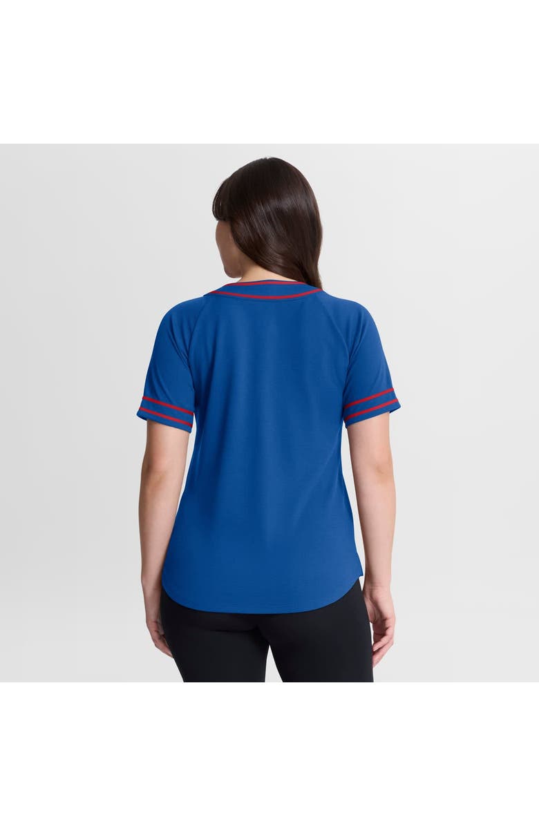 FANATICS Women's Fanatics Royal Texas Rangers Diva Race Ahead Raglan V-Neck T-Shirt, Alternate, color, Royal
