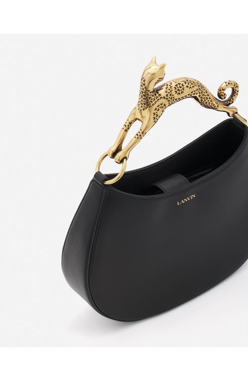 Lanvin Hobo Cat Leather Bag In Black