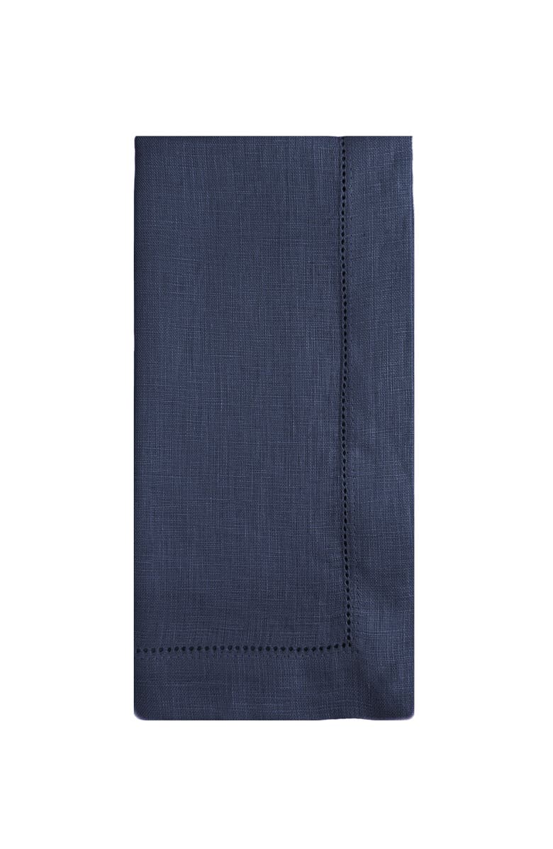 Anaya Linen Hemstitch Napkin Set, Alternate, color, Luxe Blue