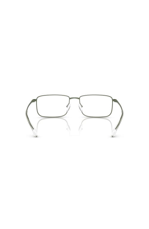 Armani Exchange 56mm Rectangle Optical Glasses In Metallic