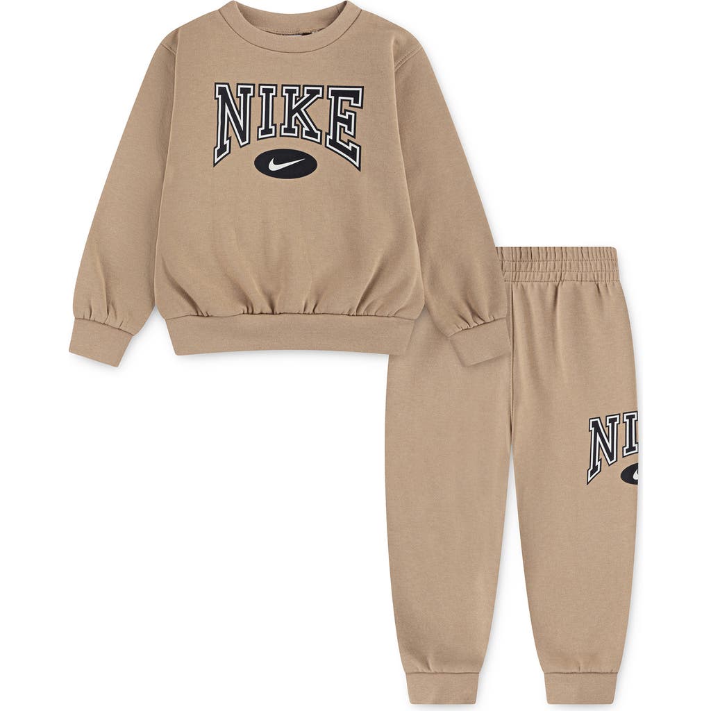 Nike Kids' Gameday Essentials Fleece Pullover & Joggers Set In Neutral