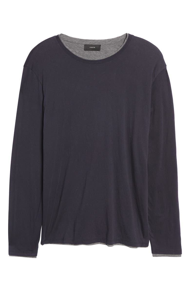 Vince Double Layer Long Sleeve T-Shirt, Alternate, color,