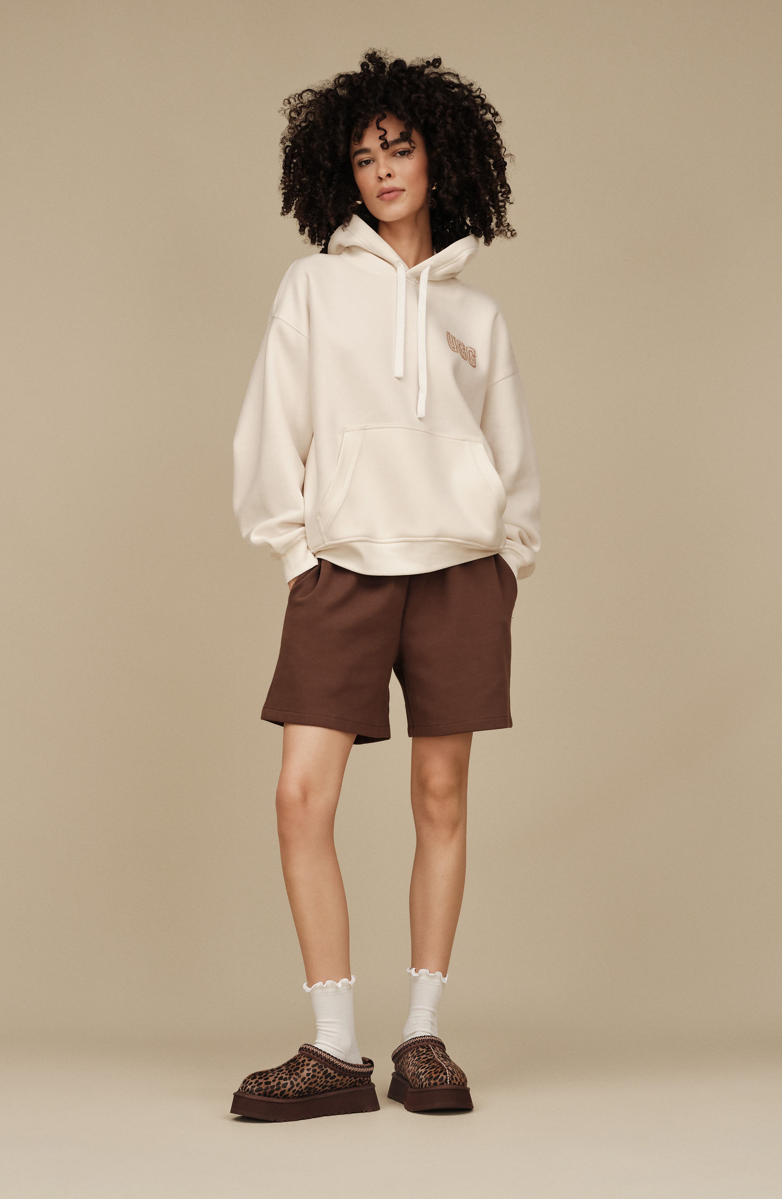 UGG<sup>®</sup> Tazz Caspian Genuine Calf Hair Platform Slipper, Alternate, color, 