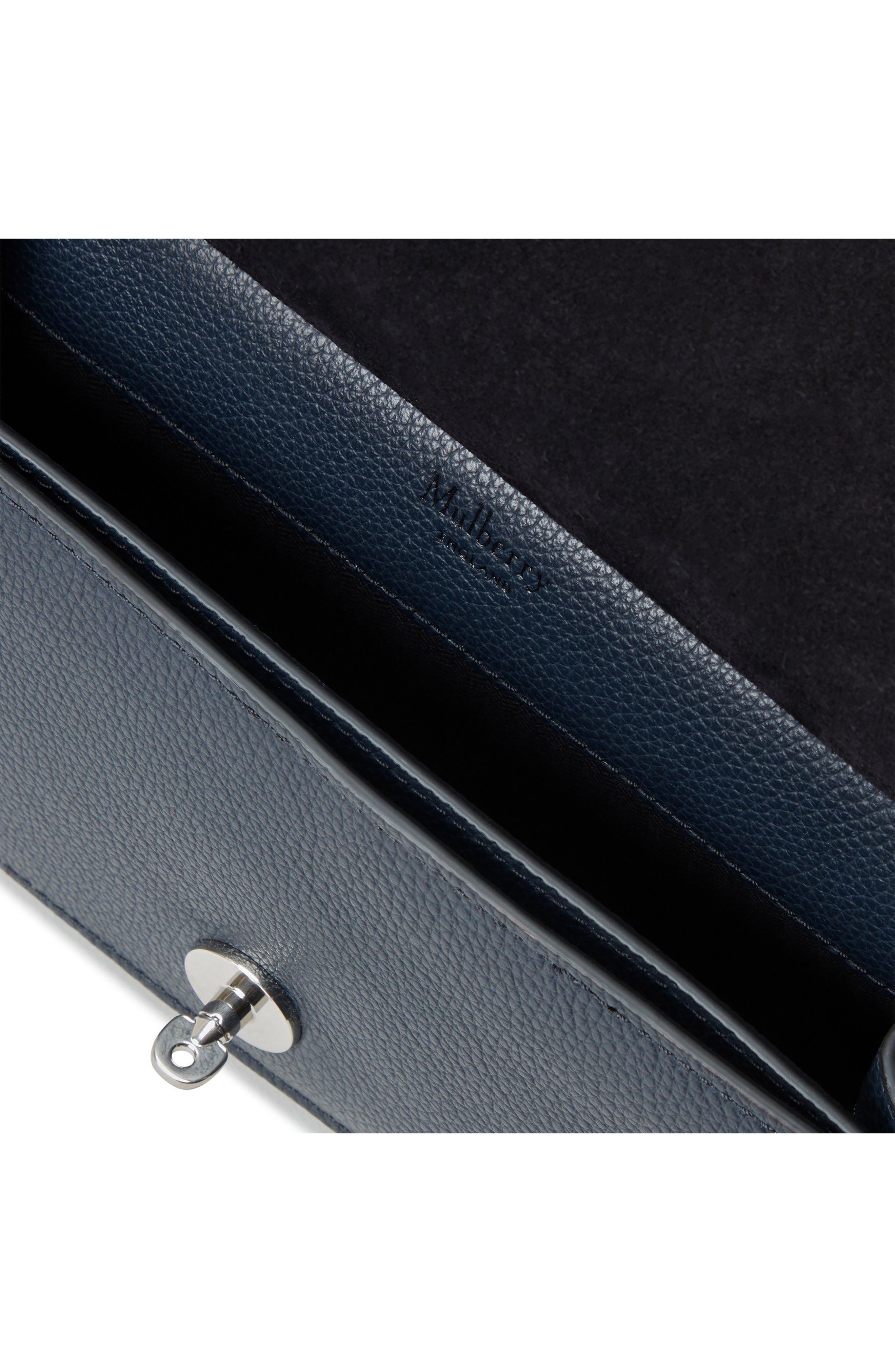 Mulberry East/West Antony Leather Crossbody Bag, Alternate, color, Night Sky