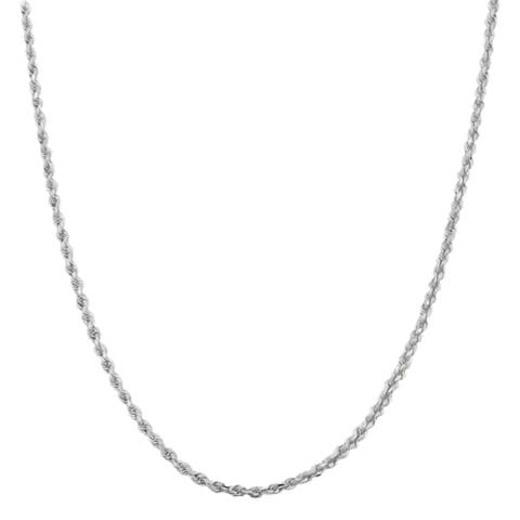 Sterling Silver 2.5MM Rope Chain Necklace