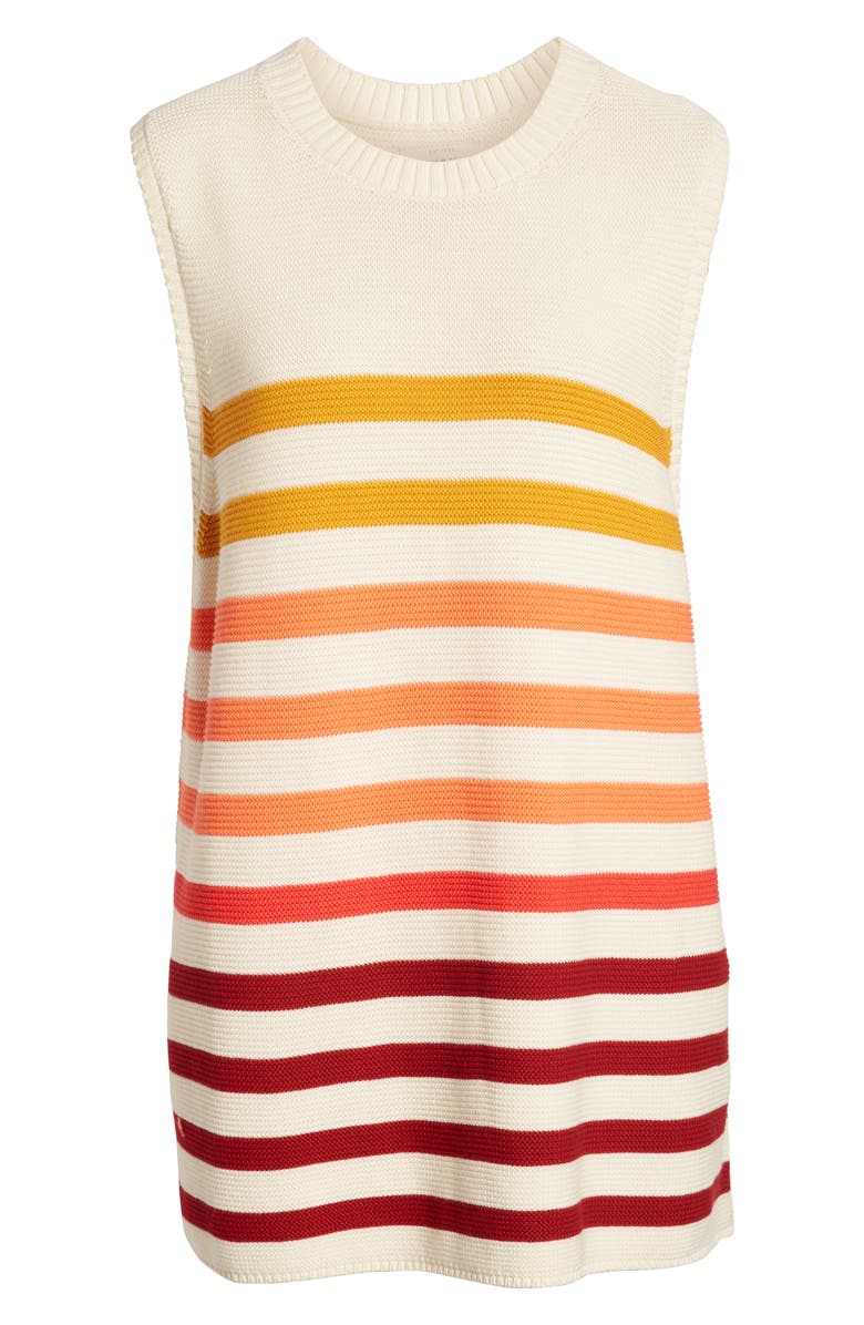 Lucky Brand Ombré Stripe Linen Blend Sweater Shell, Alternate, color,