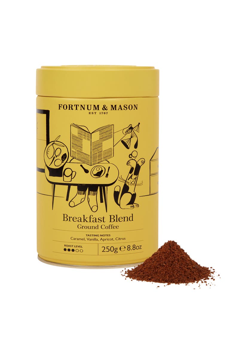 Breakfast Blend Ground Coffee Tin, Main, color, PASTEL ORANGE