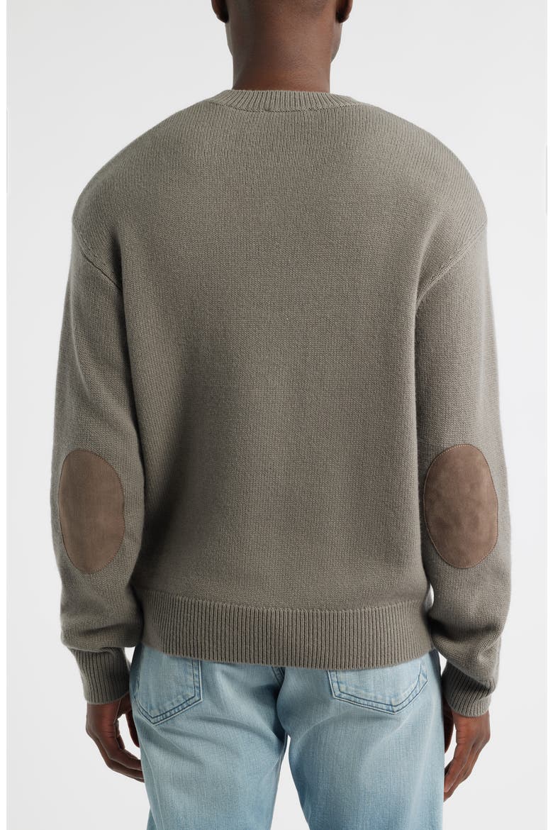 Elbow Patch Wool & Cashmere Sweater, Alternate, color, LIGHT TAUPE