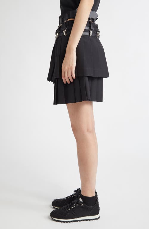 NOIR KEI NINOMIYA NOIR KEI NINOMIYA GABARDINE MINISKIRT WITH DETACHABLE BELT