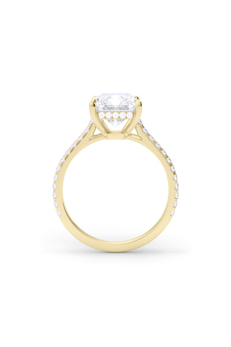 Radiant Cut Pavé Lab Created Diamond Ring, Alternate, color, 2.00 CTW 18K YELLOW GOLD
