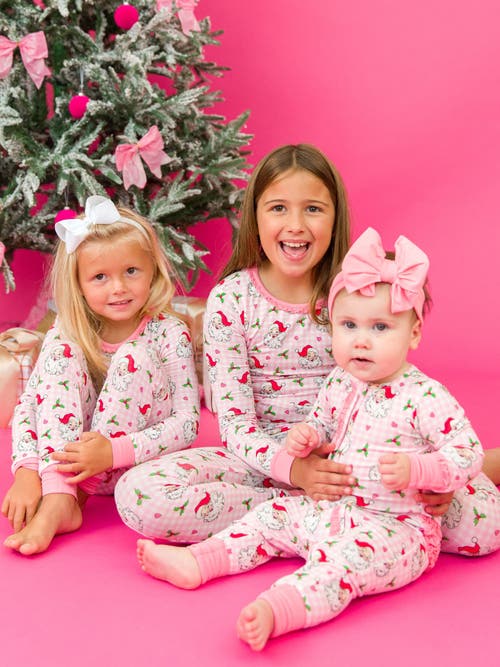 Rufflebutts Softsnooze Toddler Girls Ruffle Long Sleeve Pajama Set In Pink