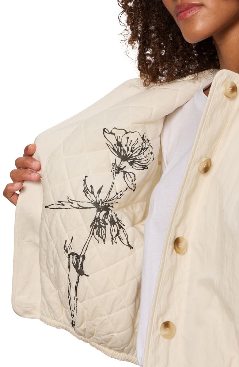 Sanctuary Dandelion Cotton Blend Quilted Jacket, Alternate, color, Collagen White