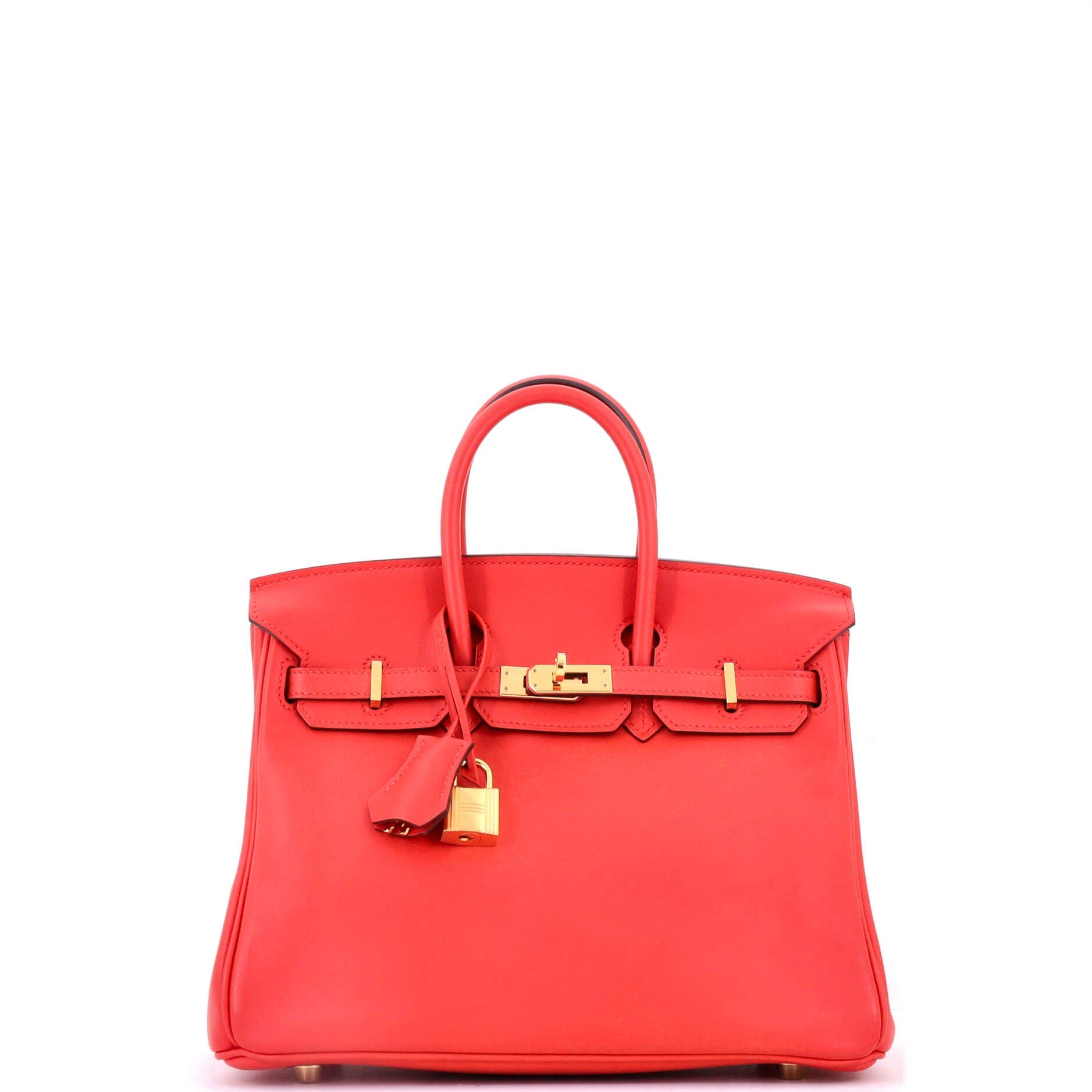 Birkin Handbag Red Swift with Gold Hardware 25, Main, color, Red