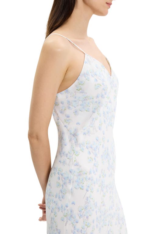 THEORY THEORY FLORAL PRINT MAXI SLIPDRESS