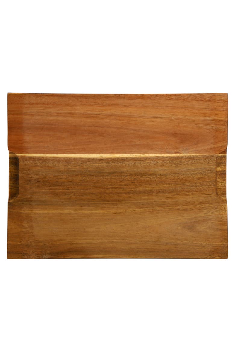 15.5 x 12 Inch Acacia Wood 1.5 Inch Thick Carving and Cutting Serving Butcher Board with Juice Groove, Alternate, color, Acacia