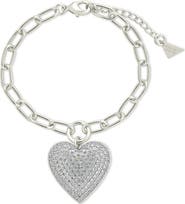 Sterling Forever Disco Heart Bracelet
