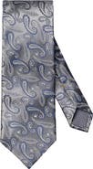 Eton Grey Paisley Silk Jacquard Tie