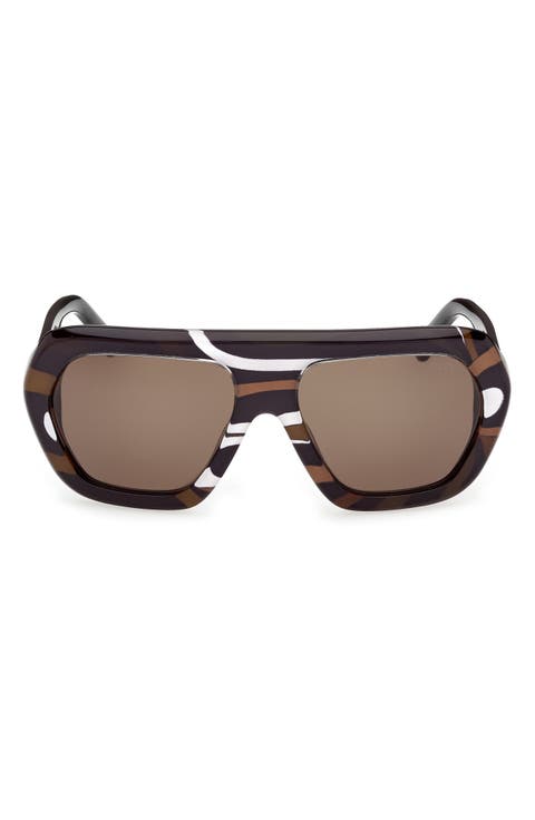 58mm Square Sunglasses