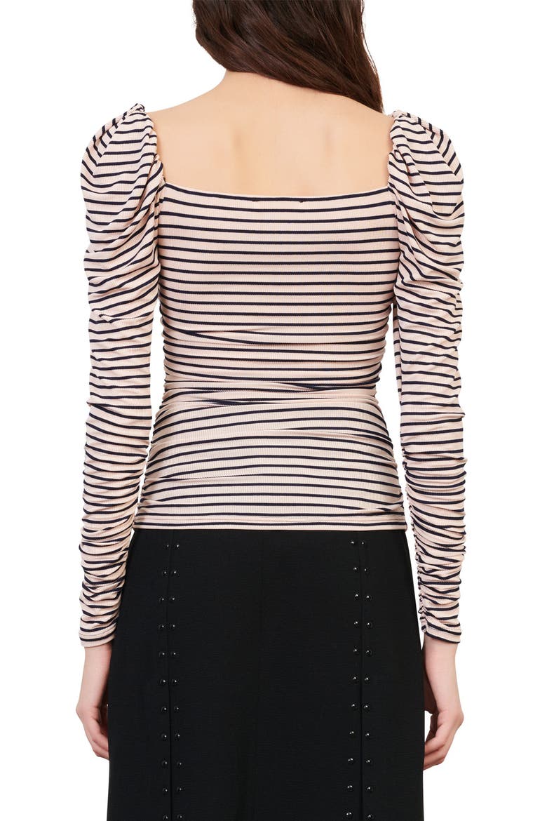 Take Square Neck Long Sleeve T-Shirt, Alternate, color, PINK / NAVY