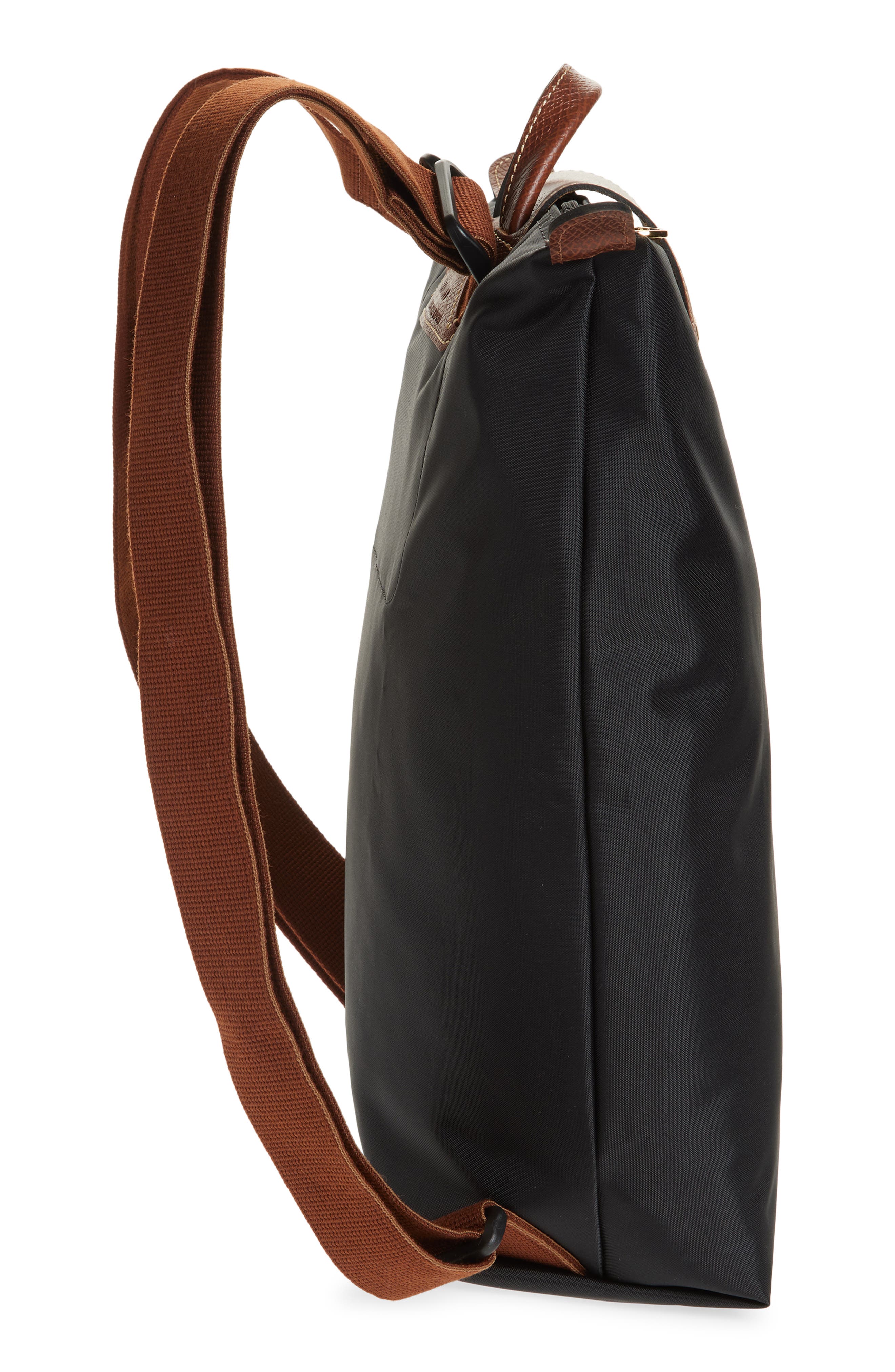 Longchamp Medium Le Pliage Backpack, Alternate, color, Black