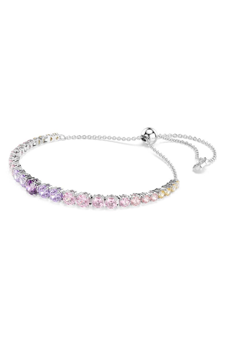 Matrix Crystal Slider Bracelet, Alternate, color, SILVER/ MULTI
