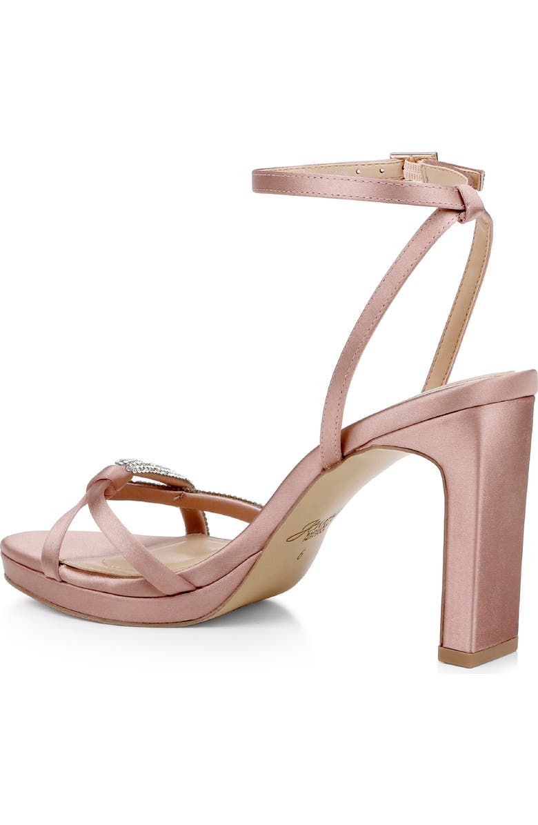 Jewel Badgley Mischka Fila Ankle Strap Platform Sandal, Alternate, color, Blush Satin
