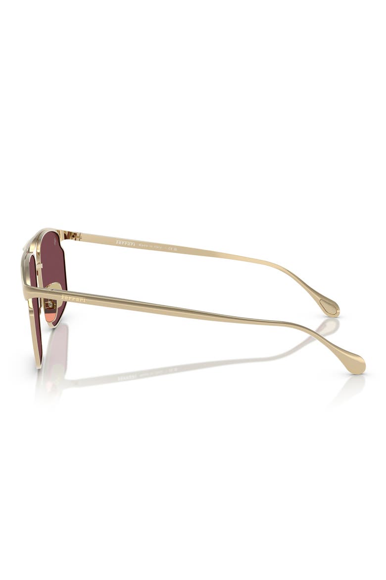 61mm Irregular Sunglasses, Alternate, color, PALE GOLD / BORDEAUX CE