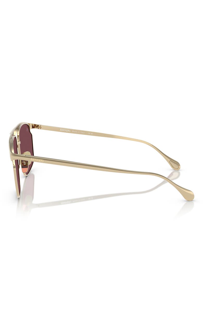 Scuderia Ferrari 61mm Irregular Sunglasses, Alternate, color, Pale Gold / Bordeaux Ce