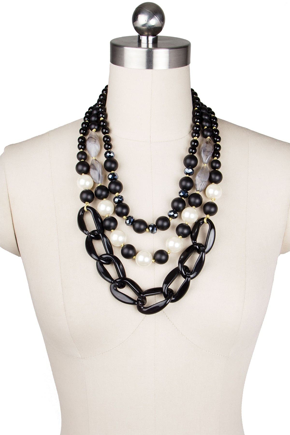 SAACHI Betty Freshwater Pearl Beaded Multistrand Necklace