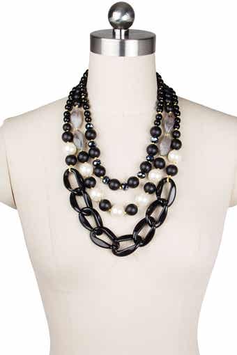 SAACHI Betty Freshwater Pearl Beaded Multistrand Necklace