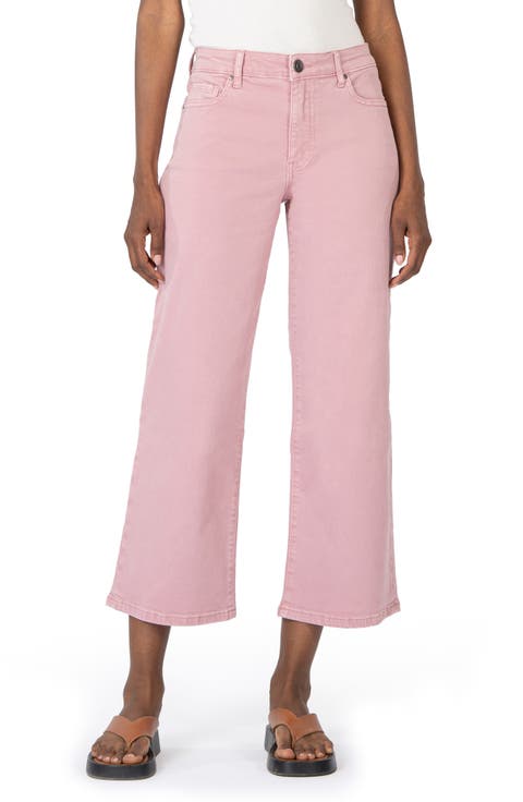 High Waist Ankle Wide Leg Jeans