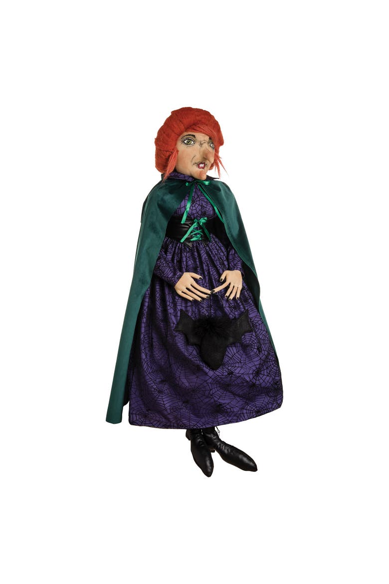 Endora Carnival Witch Halloween Joe Spencer Gathered Traditions Figurine, Main, color, Purple