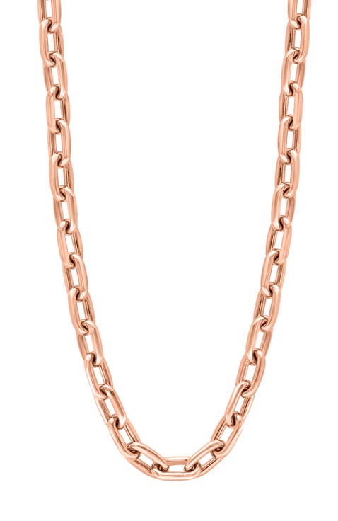 Statement Link Layered Necklace in Gold-Plated Sterling Silver