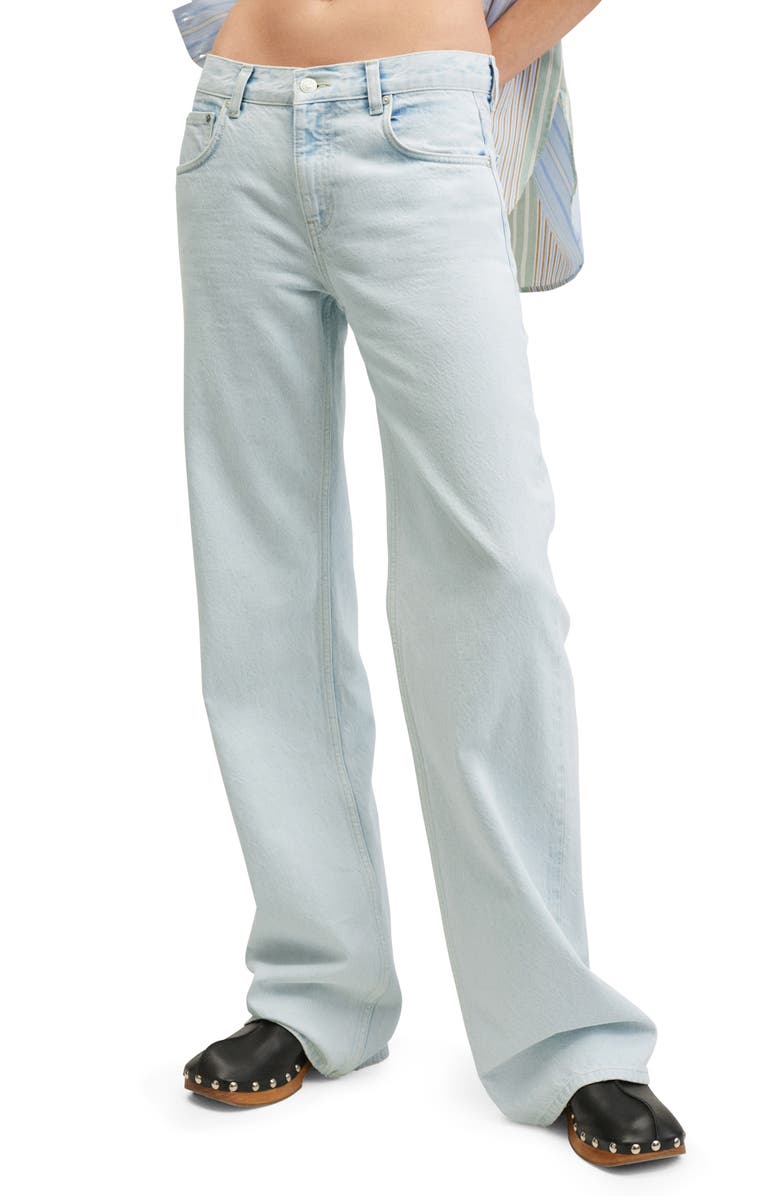 MANGO Low Rise Wide Leg Jeans, Main, color,