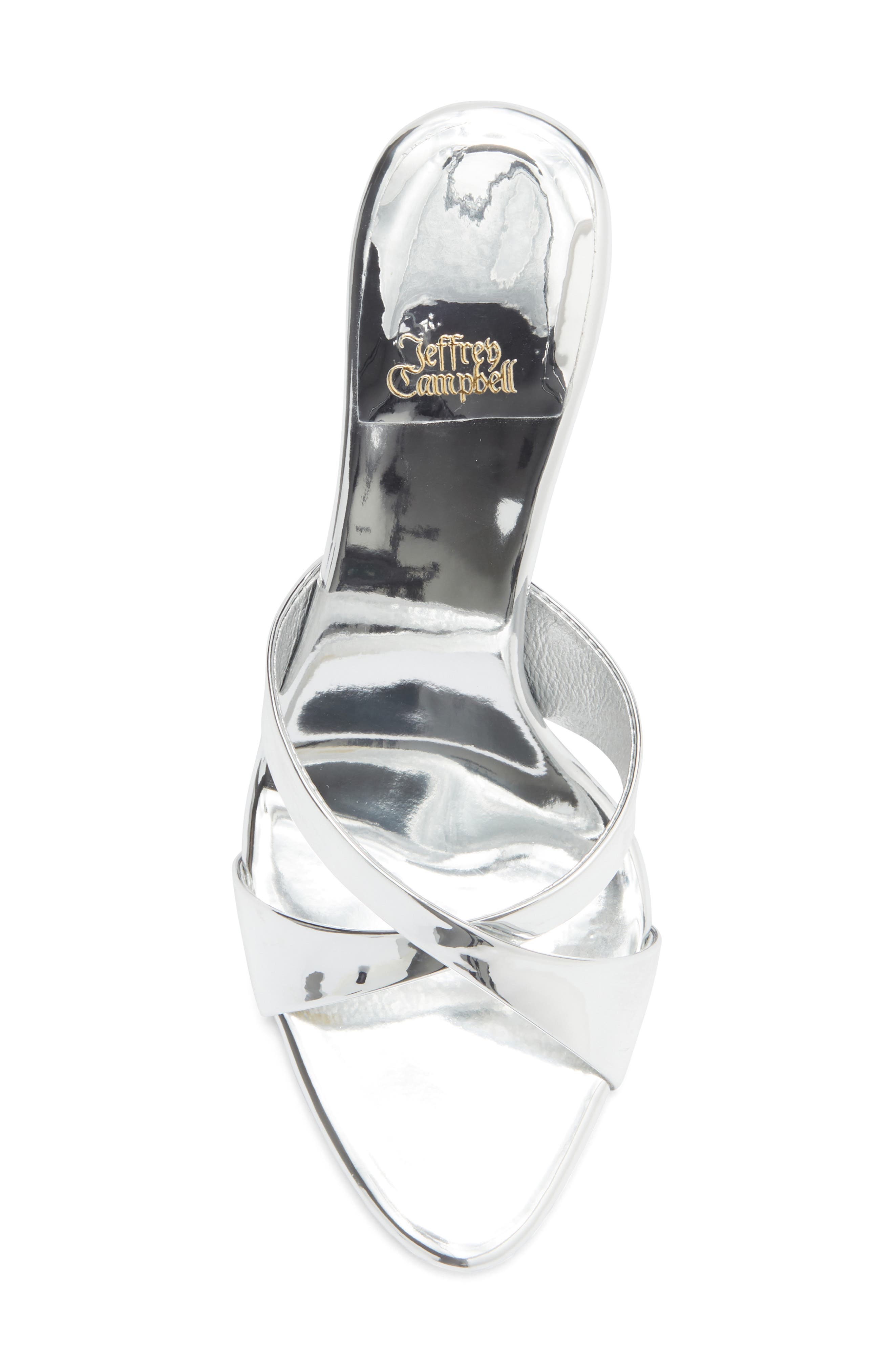 Crisscross Slide Sandal, Alternate, color, SILVER MIRROR