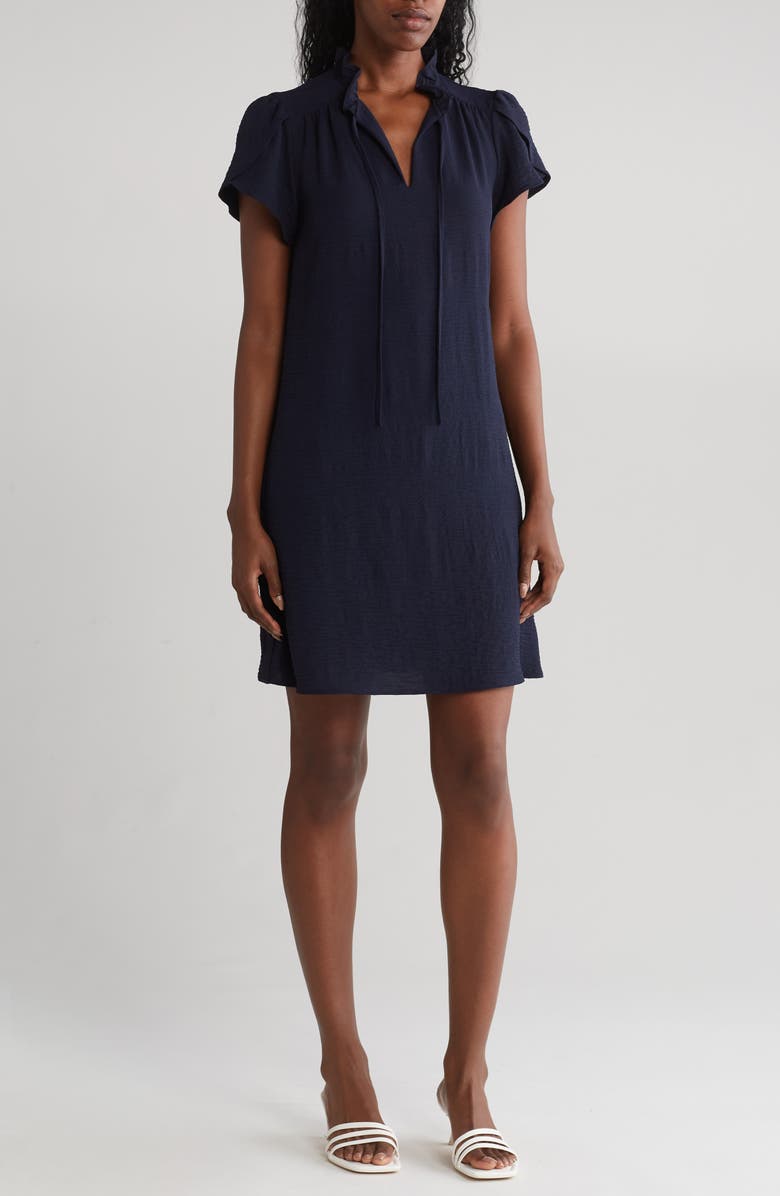 DKNY Tulip Sleeve Gauze Dress, Main, color, 