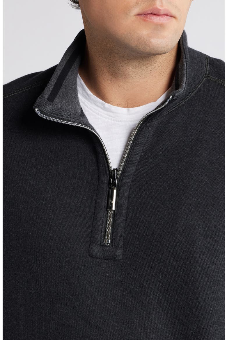 New Flip Coast Half Zip Pullover, Alternate, color, BLACK