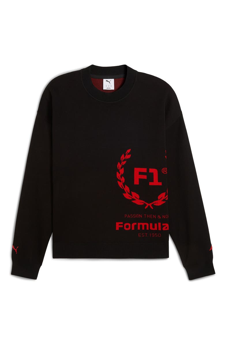 PUMA Formula 1<sup>®</sup> 75 Years Crewneck Sweater, Main, color, Puma Black