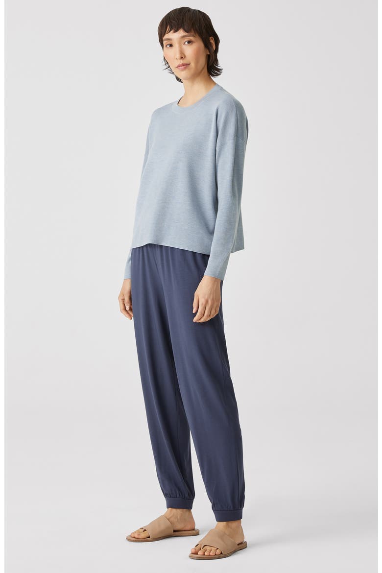 Merino Wool Crewneck Sweater, Alternate, color, DELPHINE