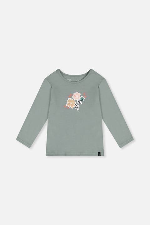 Organic Cotton Glitter Bouquet Long Sleeve T-Shirt