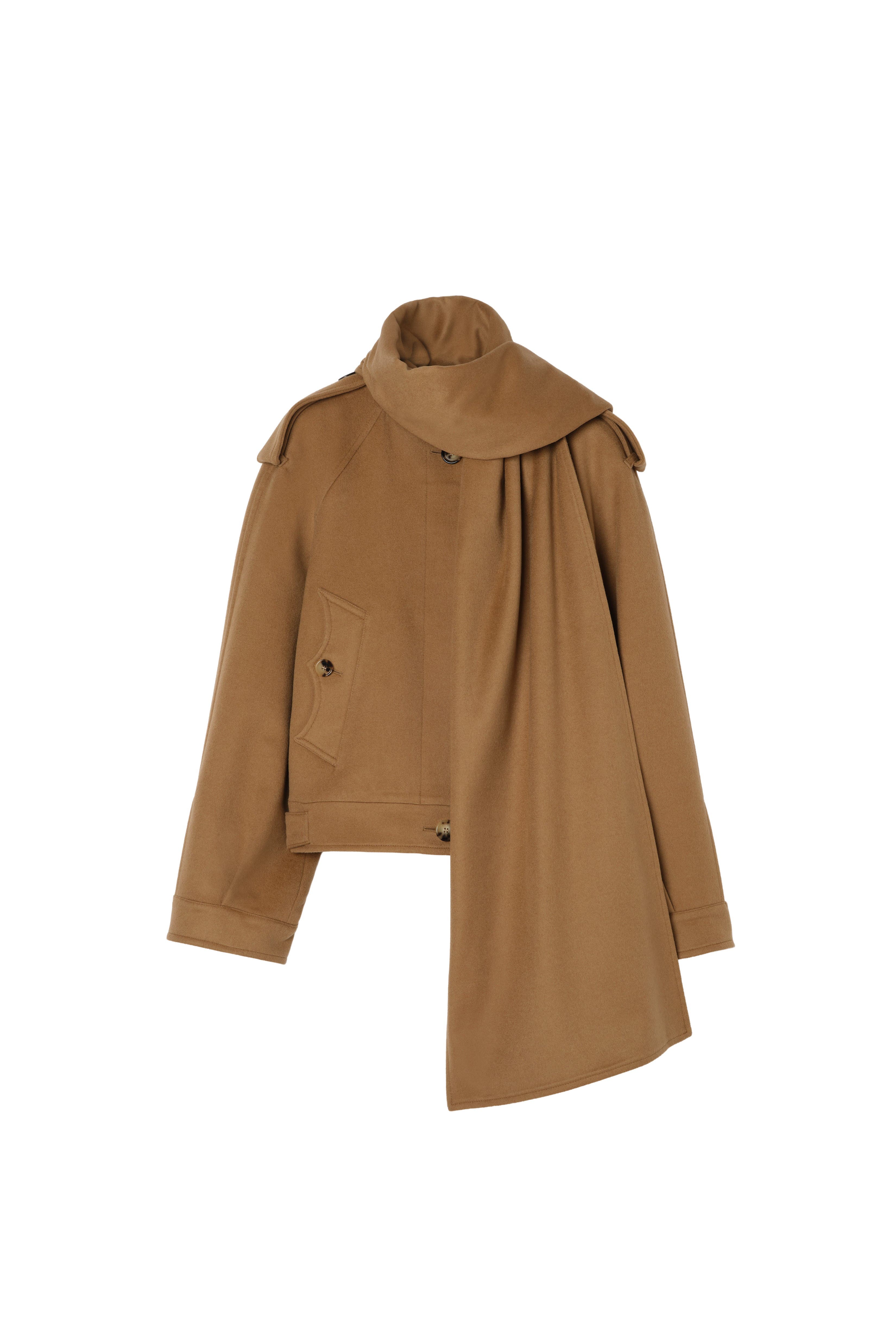 Detachable Scarf Cashmere Jacket - image 2