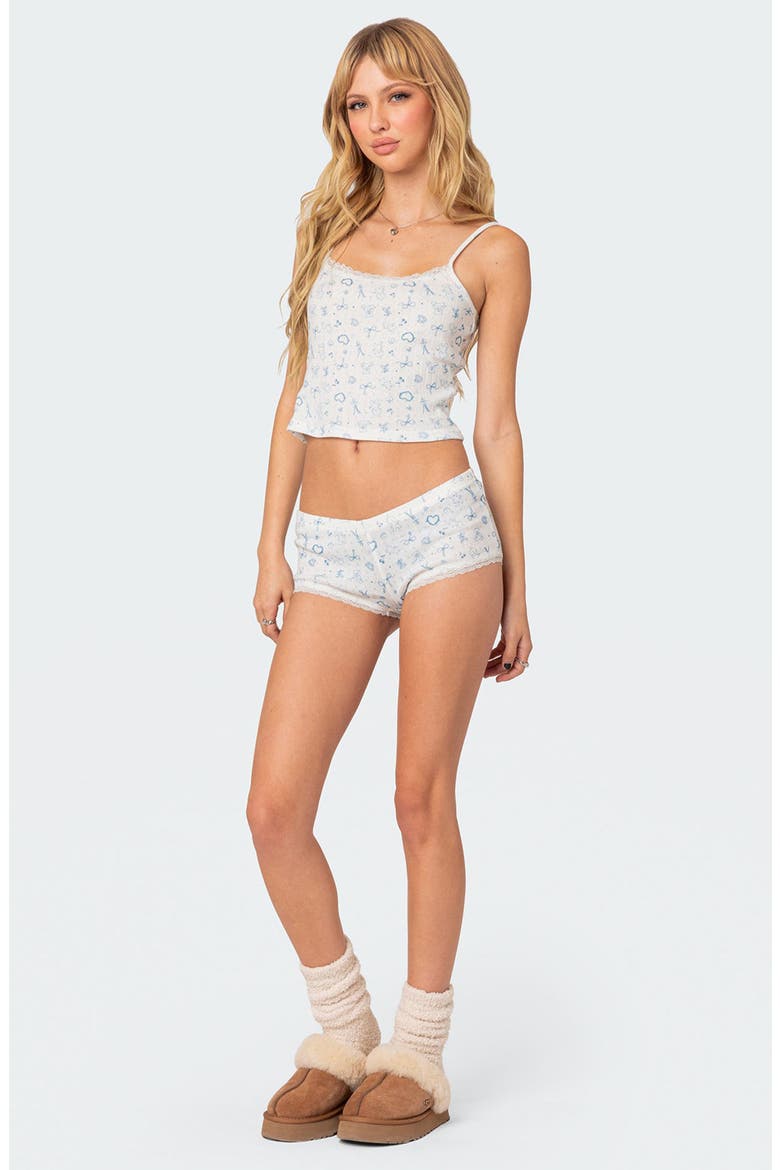 Playtime Pointelle Crop Tank, Alternate, color, CREAM/ BLUE MIX