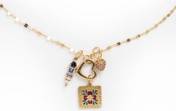 Local Eclectic Solid Gold Sparkle Link Chain Necklace Nordstrom