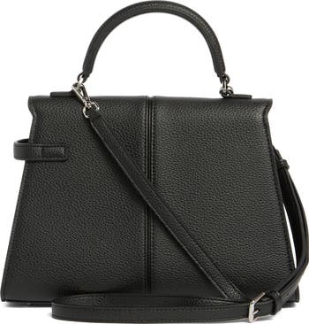 Large Elise Faux Leather Top Handle Bag