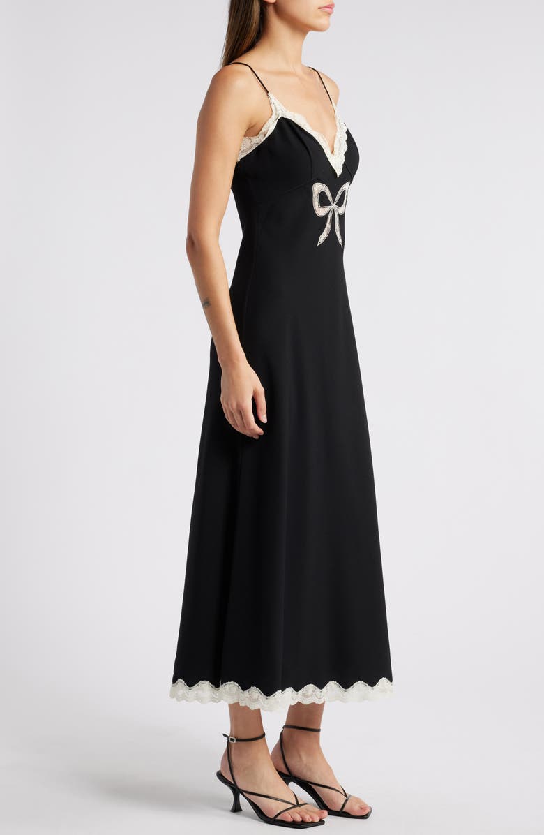 LoveShackFancy Manuela Lace Trim Maxi Slipdress, Alternate, color,