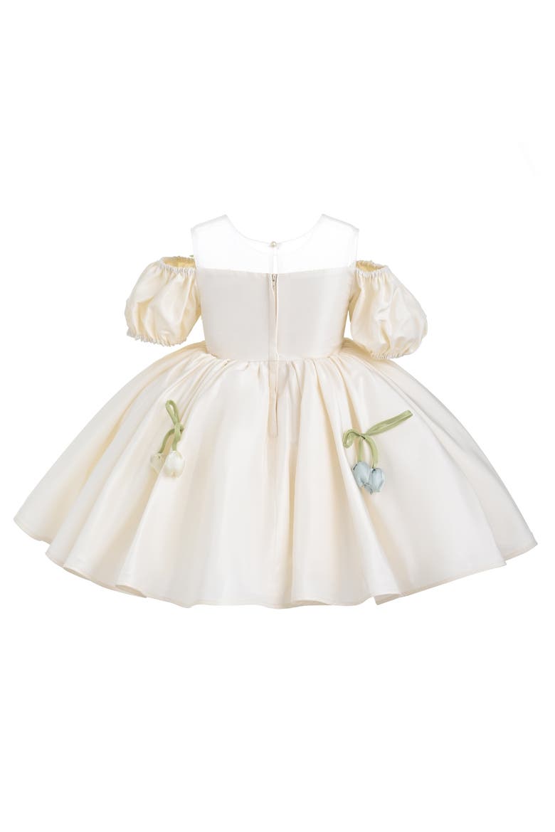 Zafira Puff-Sleeve Dress, Alternate, color, Ivory