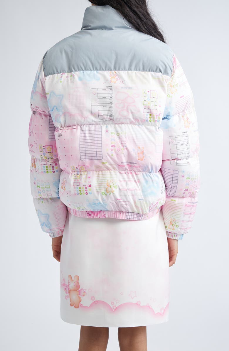 Sandy Liang Jeffrey Print Puffer Jacket, Alternate, color, Pink Multi