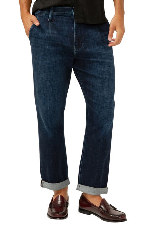 【Anyone more】Ile black blue pleated denim pants Men's Pleated Jeans | Nordstrom