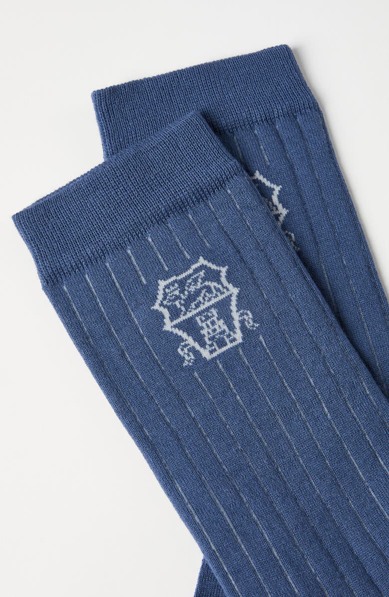 Brunello Cucinelli Cotton socks, Alternate, color, Denim